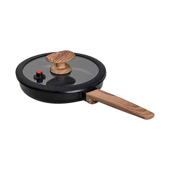 Алюминиевая сковорода 1 л с керамическим антипригарным покрытием Ø 20 см черная MGC HP-4-456B Киев