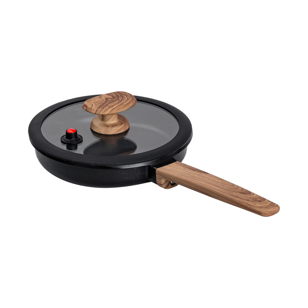 Алюминиевая сковорода 1 л с керамическим антипригарным покрытием Ø 20 см черная MGC HP-4-456B Киев - изображение 5