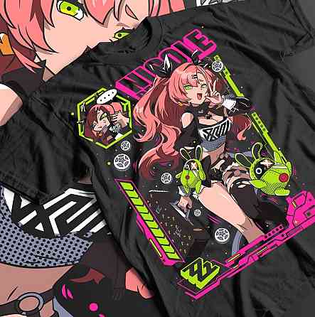 Футболка аниме Зенлесс Зоне Зеро Николе оверсайз (S/M/L) Черний AnimeJ0048 Днепр