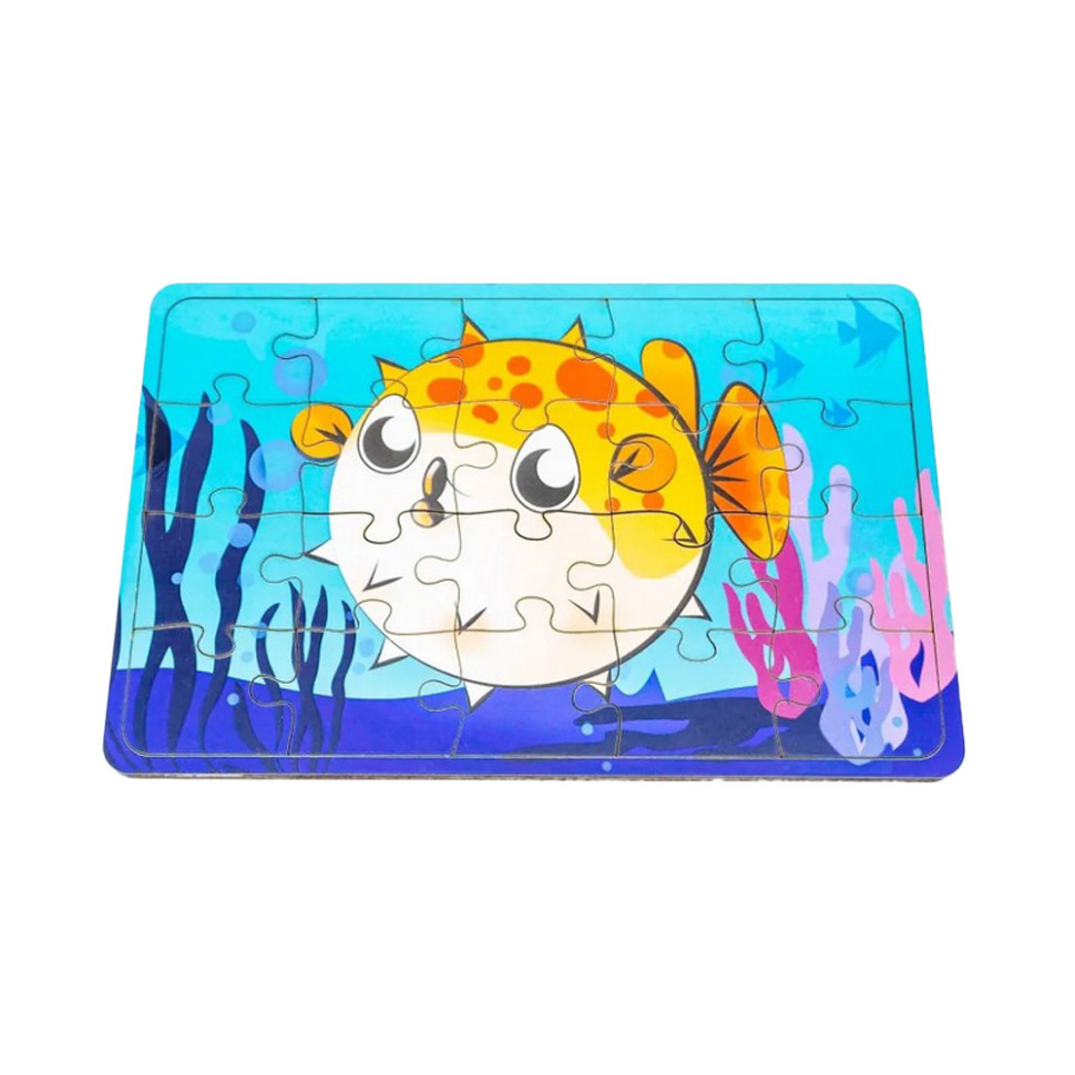 Детский деревянный пазл Рыбка фугу Арт-10020, 20 элементов Винница - изображение 1