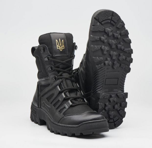 Чоловічі шкіряні черевики демісезонні (чорні) PATRIOT BRC-4 Харків - фото 1