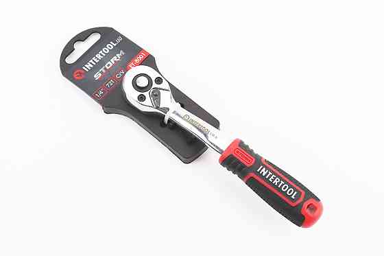 Тріскачка з вигнутою ручкою 1/4" 72 зуба CrV STORM ET-8001 Київ