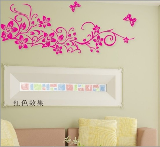 Інтер'єрна наклейка на стіну Рожевий ажур Київ - фото 1