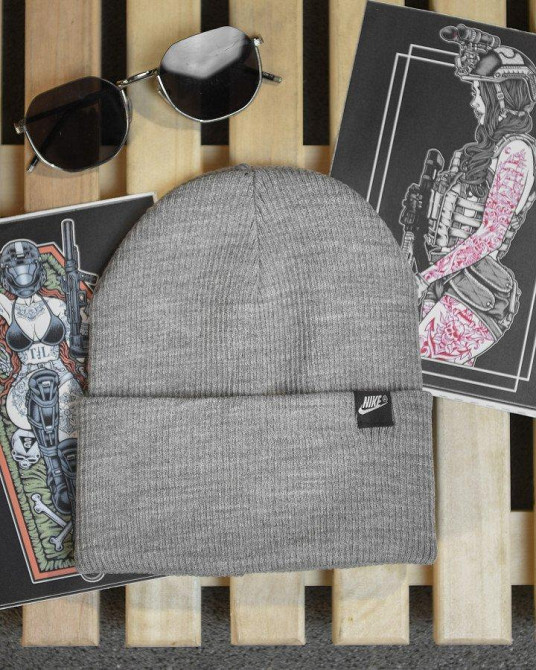 Шапка Nike grey ВТ4721 Одесса - изображение 1