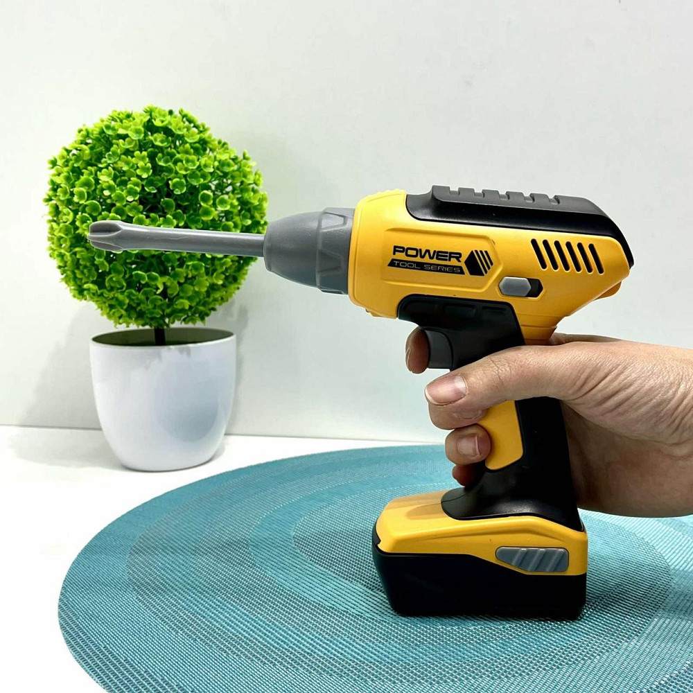 Набір інструментів шуруповерт молоток гайки викрутка у валізці Жовтий (T013) Чернігів - фото 8