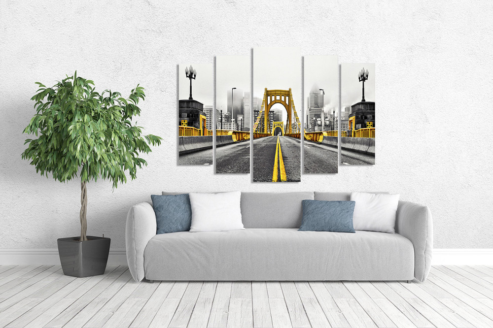 Модульна картина у вітальню/спальню Золотий міст   LM017_5 105 x150 см Київ - фото 3