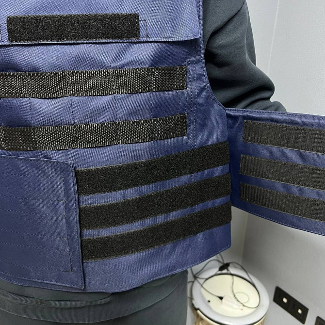 Мілітарна військова плитоноска, чохол для плит з розвантаженням текстильний з регулюванням, синійMasterSem Київ - фото 1