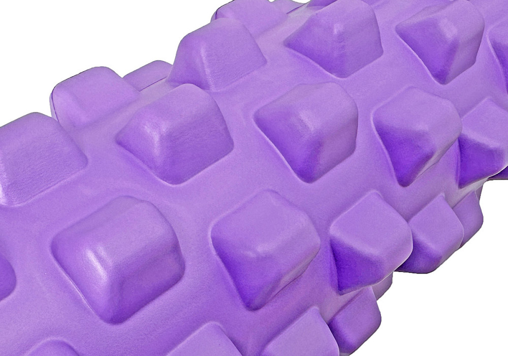 Масажний ролик EasyFit Grid Roller PRO 33 см Фіолетовий Коломия - фото 3