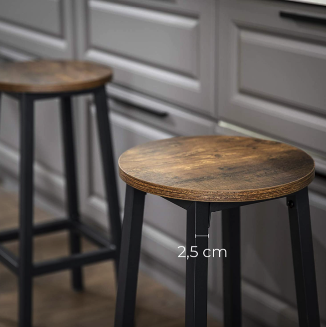 Барний стілець Leobert Halmar 2 штуки в стилі Loft коричневий Київ - фото 6