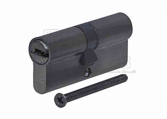 Євроциліндр для міжкімнатних дверей Ricardo Borelli з двостороннім ключем перфорований 60мм 30/30 ZN MB матовий чорний Київ