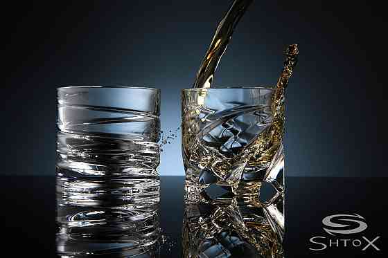 Набор из двух вращающихся рюмок Олимп Shtox (002S) 70 мл Ровно