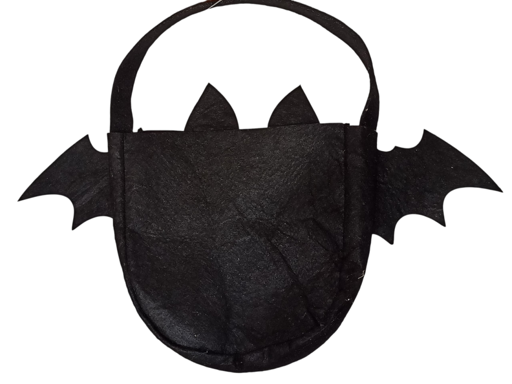 Сумка с фетра Летучая Мышь-вампир для конфет на Хеллоуин 20х20см черный Киев - изображение 3