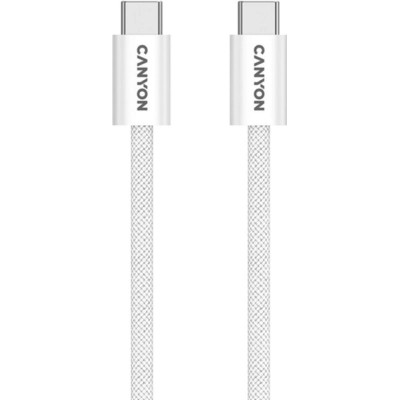 Дата кабель USB-C to USB-C 1.0m 60W Magnet Braided White Canyon (CND-CCMG60AB15W) Винница - изображение 4