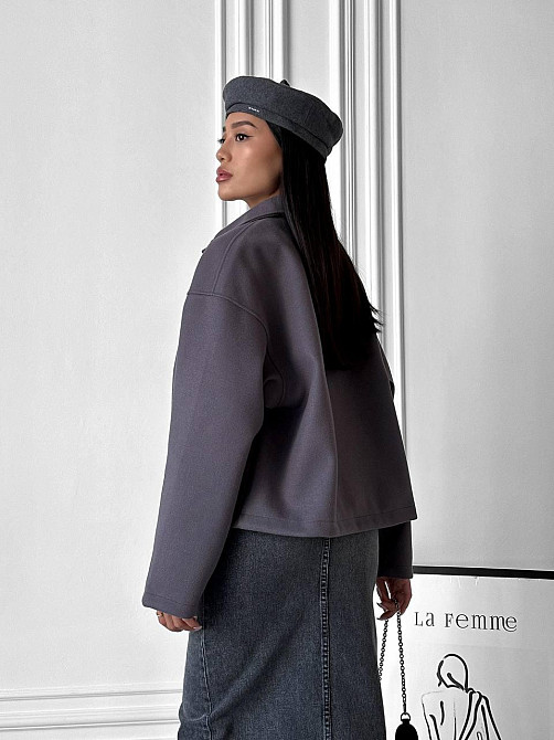 Женский теплый базовый оверсайз жакет на молнии из кашемира Одесса - изображение 7