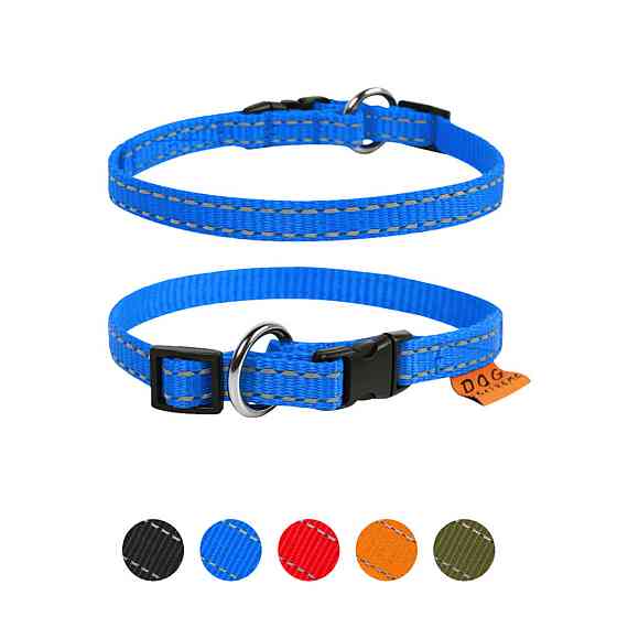 Нашийник "Dog Extreme" з нейлону регульований (ширина 10мм, довжина 20-30см) блакитний Київ