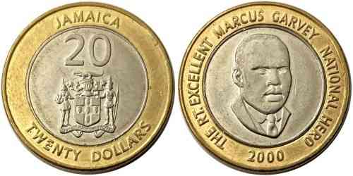 Монета 20 доларів 2000-06 Ямайка. (АЖ) Полтава