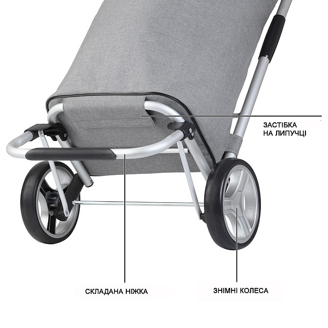 Сумка-візок ShoppingCruiser Foldable 45 Grey (604360) Днепр - изображение 14