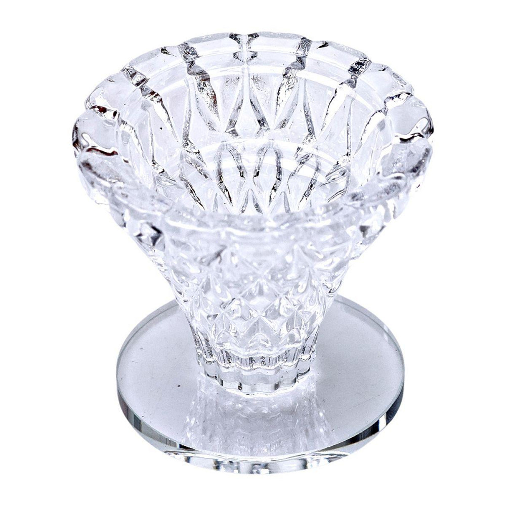 Підсвічник скляний на ніжці 5×5.5 см декоративний прозорий підсвічник на стіл HP-4-59S Київ - фото 2