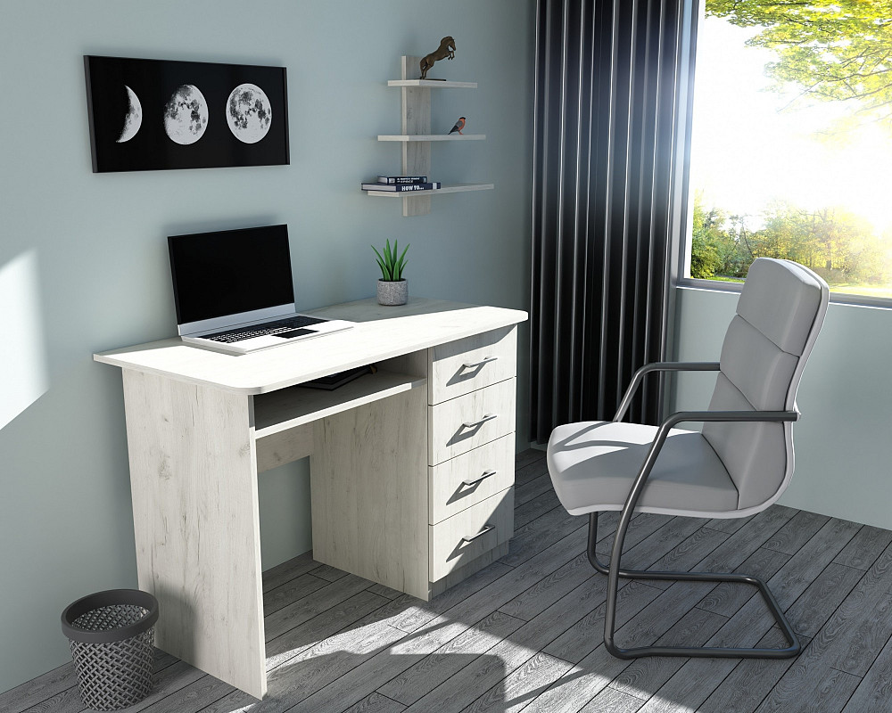 Стіл письмовий СП-1 №11, Дуб Крафт Білий, 900/550/760 Львів - фото 2