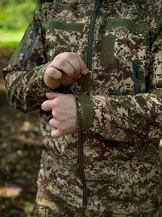 Мужская армейская демисезонная куртка хищник Soft Shell, военная куртка на флисе с капюшоном Львов