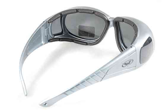 Окуляри захисні з ущільнювачем Global Vision Outfitter Metallic (gray) Anti-Fog, чорні в сірій оправі Запоріжжя