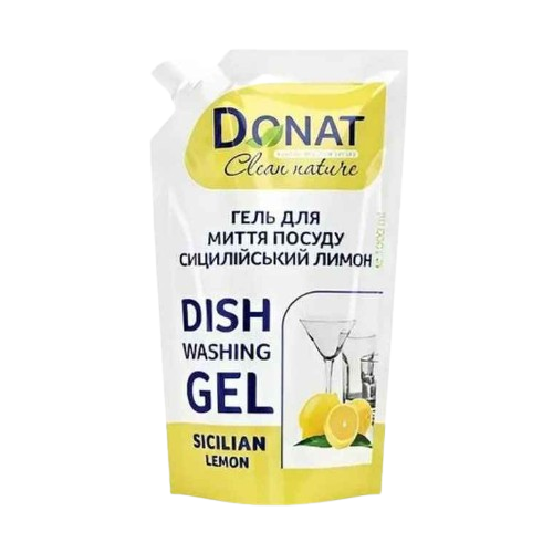 Засіб для миття посуду 1л (дой-пак) Сицилійський лимон Clean Nature ДОНАТ Житомир - фото 1