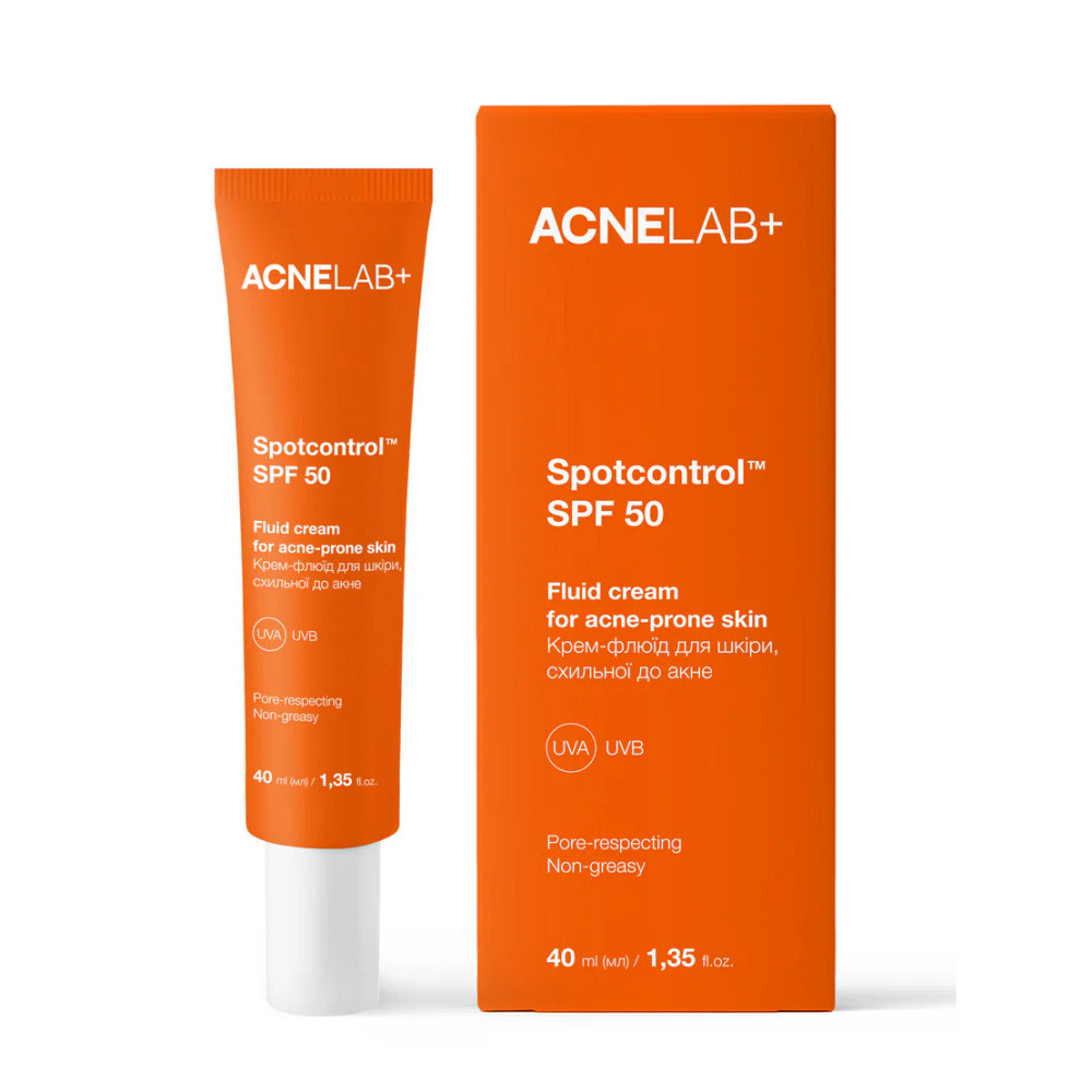 Крем-флюид для кожи склонной к акне Spotcontrol SPF 50 Fluid cream for acne-prone skin ACNELAB+ 40 мл Киев - изображение 15