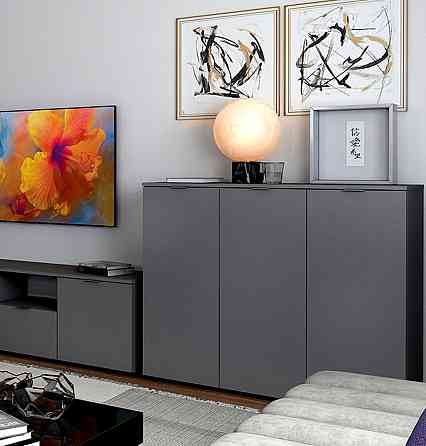 Комод в гостиную Doros Рон 6 120х38х100 см Графит (DRS-011303) Днепр