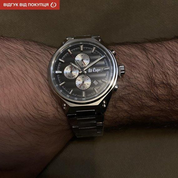 Чоловічий водостійкий наручний годинник Lee Cooper Ice (Сріблястий) Вінниця - фото 9