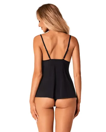 Топ та трусики Obsessive Bella Rou top & panties XL/2XL, топ, трусики Львів