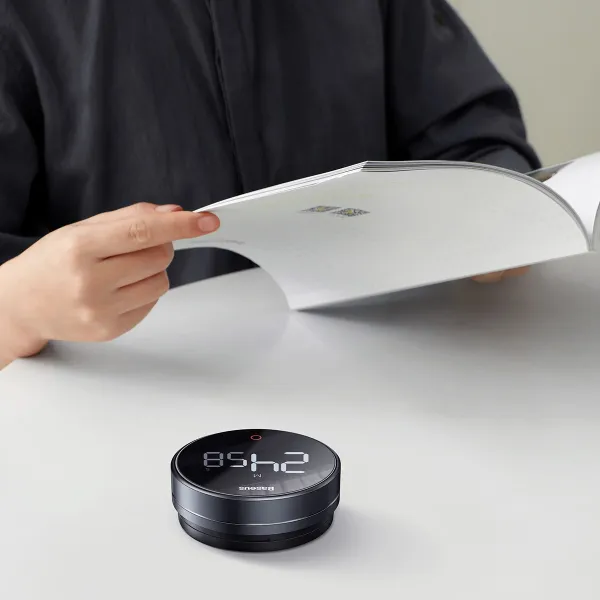 Кухонный таймер Baseus Heyo Pro LED цифровой магнитное крепление на холодильник подставка FMDS000013 Одесса - изображение 7