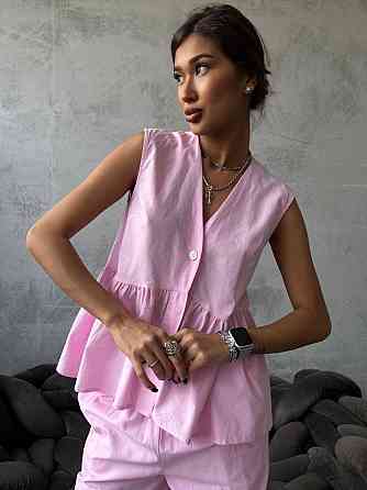 Женский стильный повседневный костюм из натуральной ткани-коттона. Одесса