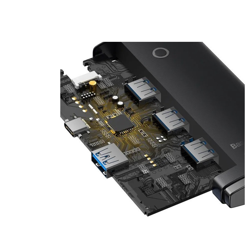 USB-хаб Baseus Lite Series 4-Port Type-C HUB Adapter (Type-C to USB 3.0*4 ) 1m Black Одеса - фото 8