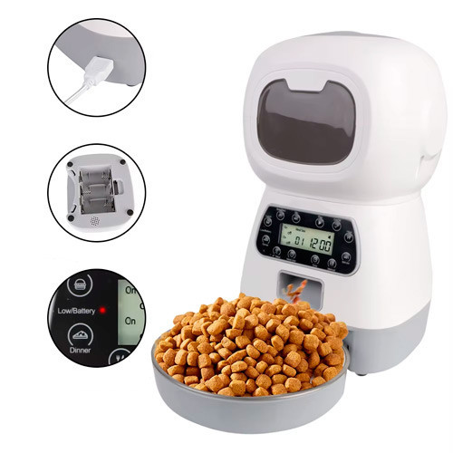 Годівниця автоматична розумна для котів та собак 3.5л Elf Pet Feeder акумуляторна з таймером та дозатором Київ - фото 4