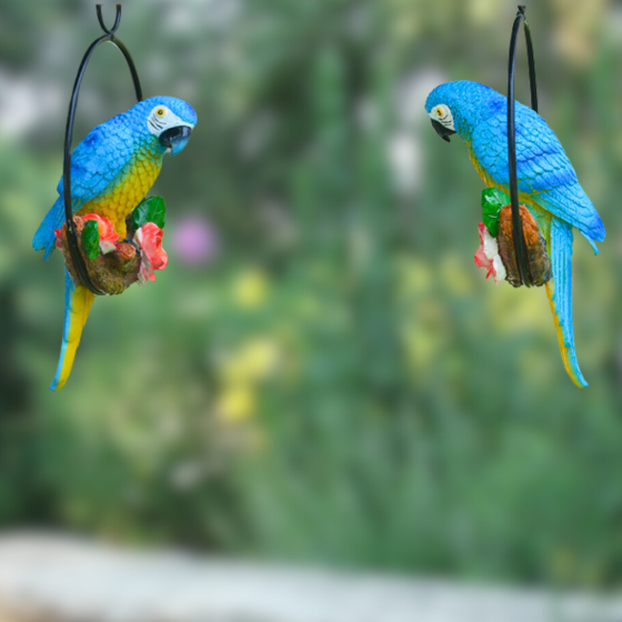 Садовая подвесная фигура попугай Ара из полистоуна 23.5 х 15 х 13 см Одесса
