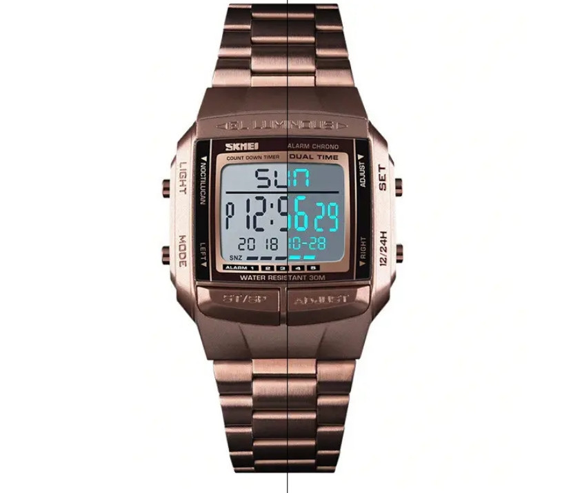 Спортивний годинник Skmei Illuminator Темне кофе Вінниця - фото 3