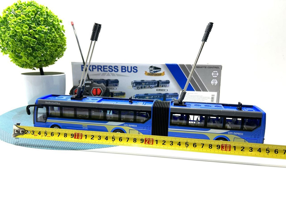 Тролейбус на радіокеруванні 34 см Синій (JC-044-45) Чернігів - фото 4