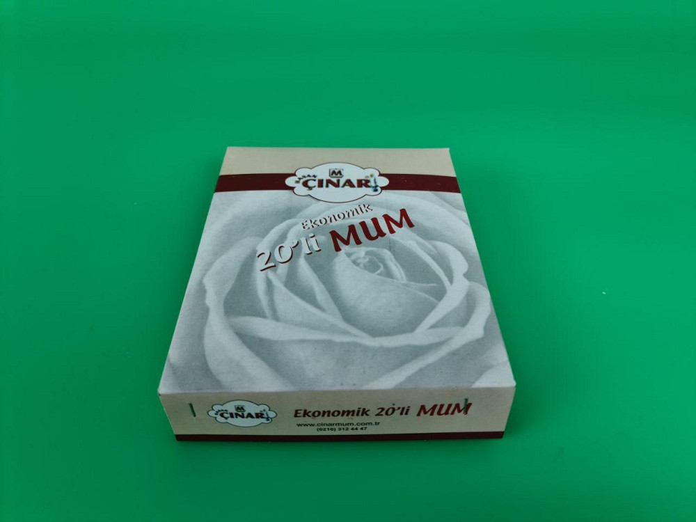 Свічка в коробці 13 см Ø 1.7 см 25 грамів 20 шт./пач. (мала) (20 шт.) Харків - фото 4