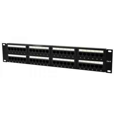Патч-панель 19" 48xRJ-45 UTP cat.6, 2U, тип 110 Cablexpert (NPP-C648CM-001) Вінниця