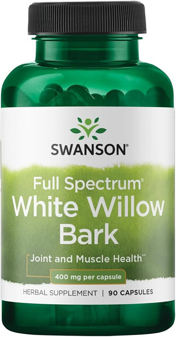 Full Spectrum White Willow Bark, 400 mg, 90 Capsules Луцьк - фото 1
