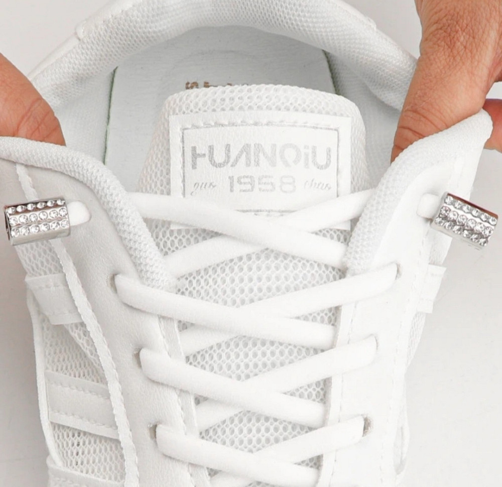 Шнурки еластичні без зав'язок з фіксаторми зі стразами Сміла - фото 2