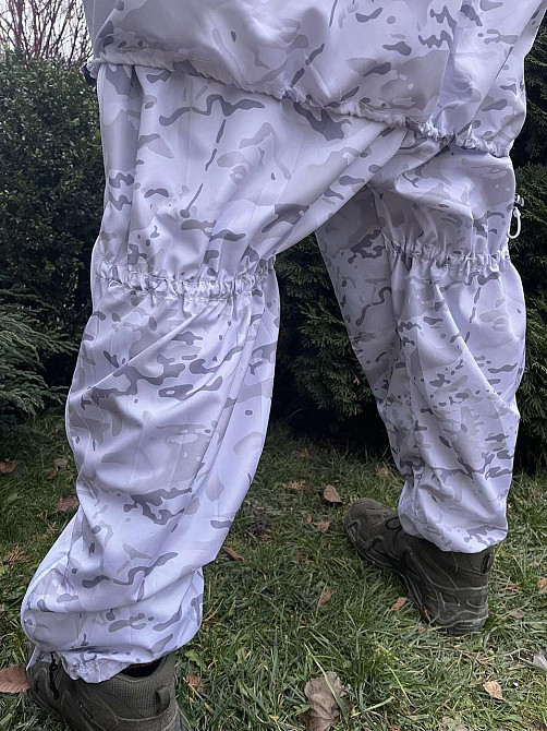 Тактический маскировочный костюм (плащевка 100% полиэстер) Белый мультикам Киев - изображение 9