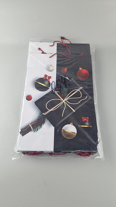 Новогодний ,картонные пакеты с ручками Гигант вертикальный 30х47х12-004 (12 шт) Харьков - изображение 2