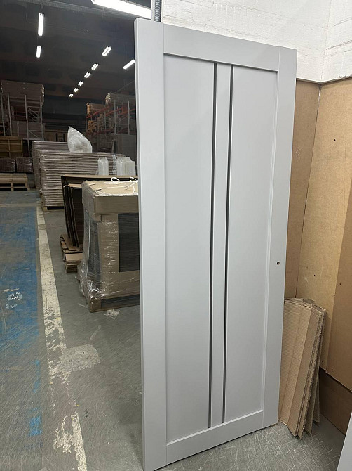 Двері екокошпон, Полотно, серія TETRA, Модель Т-02 (сатин) Колір: Сірий мат. (НОВИНКА) Київ - фото 2