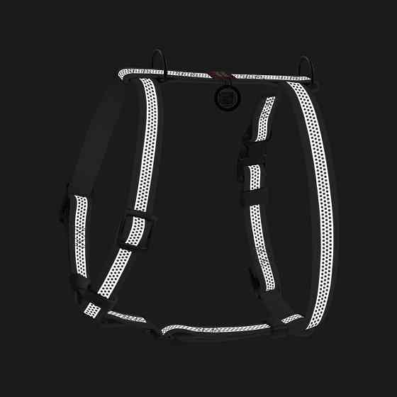 Шлей для собак водостойкая анатомическая Н-образная WAUDOG Waterproof с QR-паспортом, светоотражающая, пластиковая пряжка-фастекс, XL, Ш 40 мм, А60-98 Киев