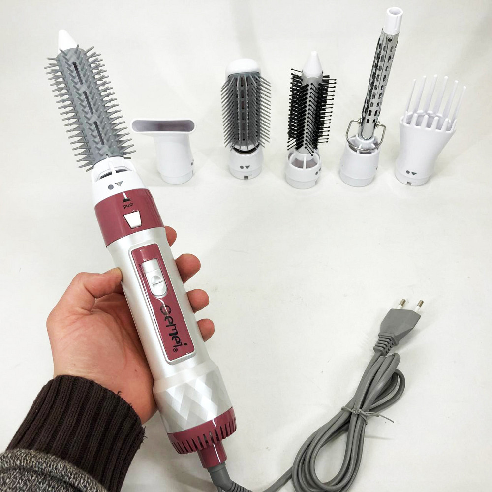 Электрический фен для профессионального использования Gemei GM-4836 7 в 1, Фен с режимом защиты волос IJ-14 Львов - изображение 5
