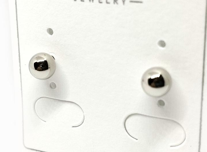 Серьги гвоздики женские серебристые Киев - изображение 1