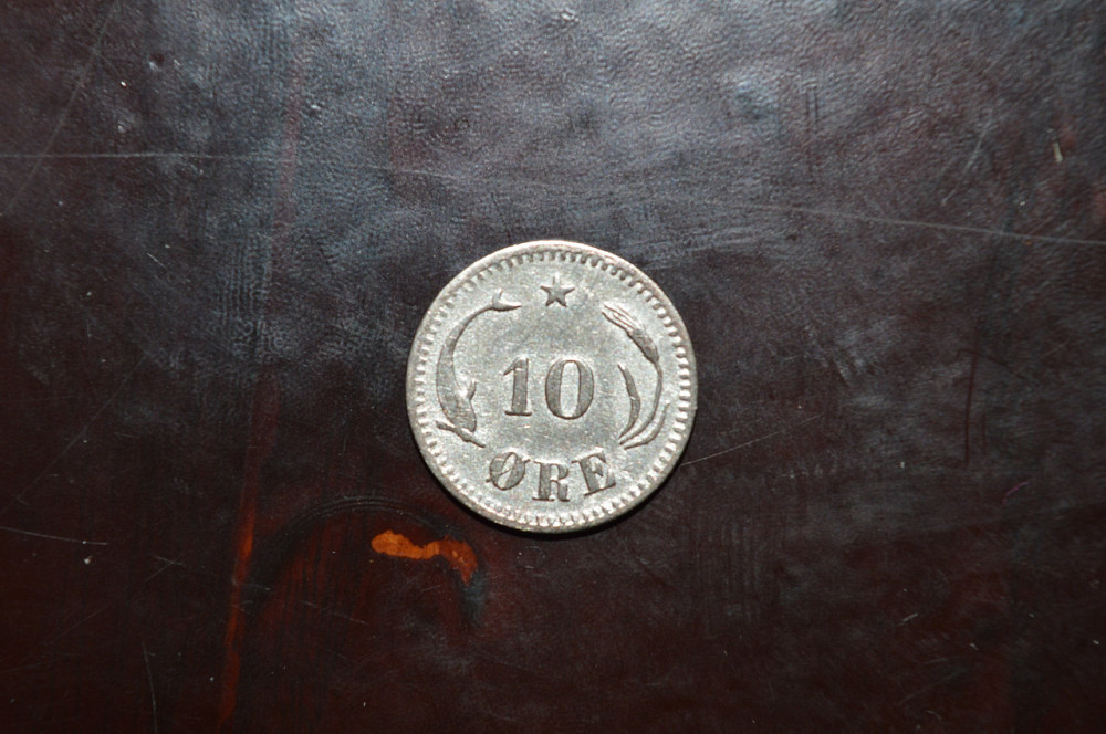 Данія 10 ері 1874год (срібло) Полтава - фото 1