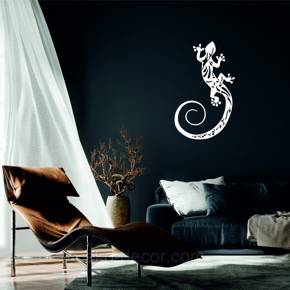 Декоративне настінне 3D Панно «Ящірка» Декор на стіну з об'ємом Київ - фото 1