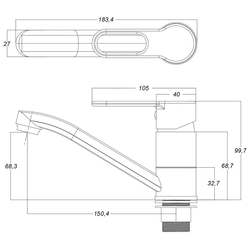 Змішувач для умивальника Globus Lux Dolly GLD-203M Київ - фото 7